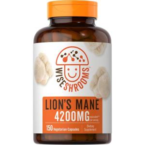 image:imageCarlyle Lions Mane Mushroom 4200 mg  150 Capsules  with Bioperine Extract  Vegetarian NonGMO Gluten Free  Wiseshrooms