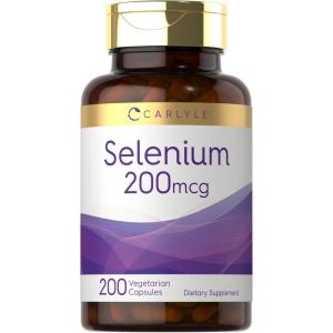 image:imageCarlyle Selenium 200mcg  200 Capsules  Yeast Free  LSelenomethionine Mineral Supplement  Vegetarian NonGMO amp Gluten Free200 Count Pack of 1