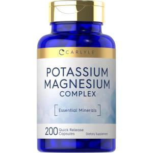 image:imageCarlyle Potassium Magnesium Supplement  200 Capsules  NonGMO amp Gluten Free Complex200 Count Pack of 1