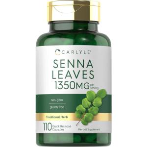 image:imageCarlyle Senna Leaves  1350 mg  110 Capsules  NonGMO and Gluten Free Supplement110 Count Pack of 1