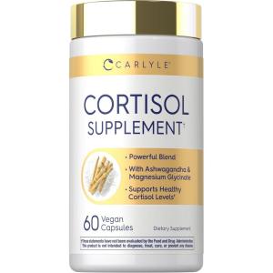 image:imageCarlyle Cortisol Supplement  60 Vegan Capsules  Ashwagandha amp Magnesium Complex  NonGMO Gluten Free