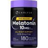 image:imageCarlyle Melatonin 10mg  180 Time Release Tablets  All Night Support  with Vitamin B6  100 Drug Free Supplement  Vegan NonGMO Gluten Free