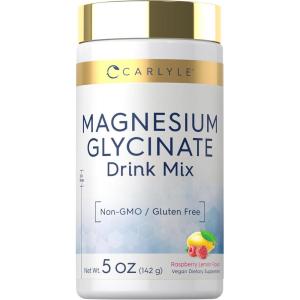 image:imageCarlyle Magnesium Glycinate Powder  5 oz  Drink Mix  Raspberry Lemon Flavor  NonGMO and Gluten Free Supplement