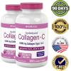 image:imageHydrolyzed Collagen Peptides 6000 mg  600 Pills  Type 1 amp 3 with Vitamin C  NonGMO Gluten Free Grass Fed Supplement  Carlyle