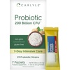 image:imageCarlyle Probiotic for Men and Women  200 Billion CFU  7 Packets 35 g Each  29 Strains  7Day Intensive Care Program  NonGMO amp Gluten Free Supplement