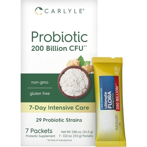 image:imageCarlyle Probiotic for Men and Women  200 Billion CFU  7 Packets 35 g Each  29 Strains  7Day Intensive Care Program  NonGMO amp Gluten Free Supplement
