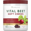 image:imageCarlyle Beet Root Soft Chews  500mg  60 Count  Mixed Berry Flavor  with Nitric Oxide  for Men amp Women  NonGMO Gluten Free Supplement